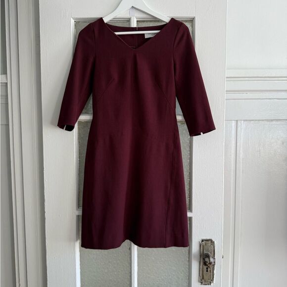 MM.LaFleur The Alexandra 2.0 Dress – Burgundy – Size 0P - Picture 3 of 8